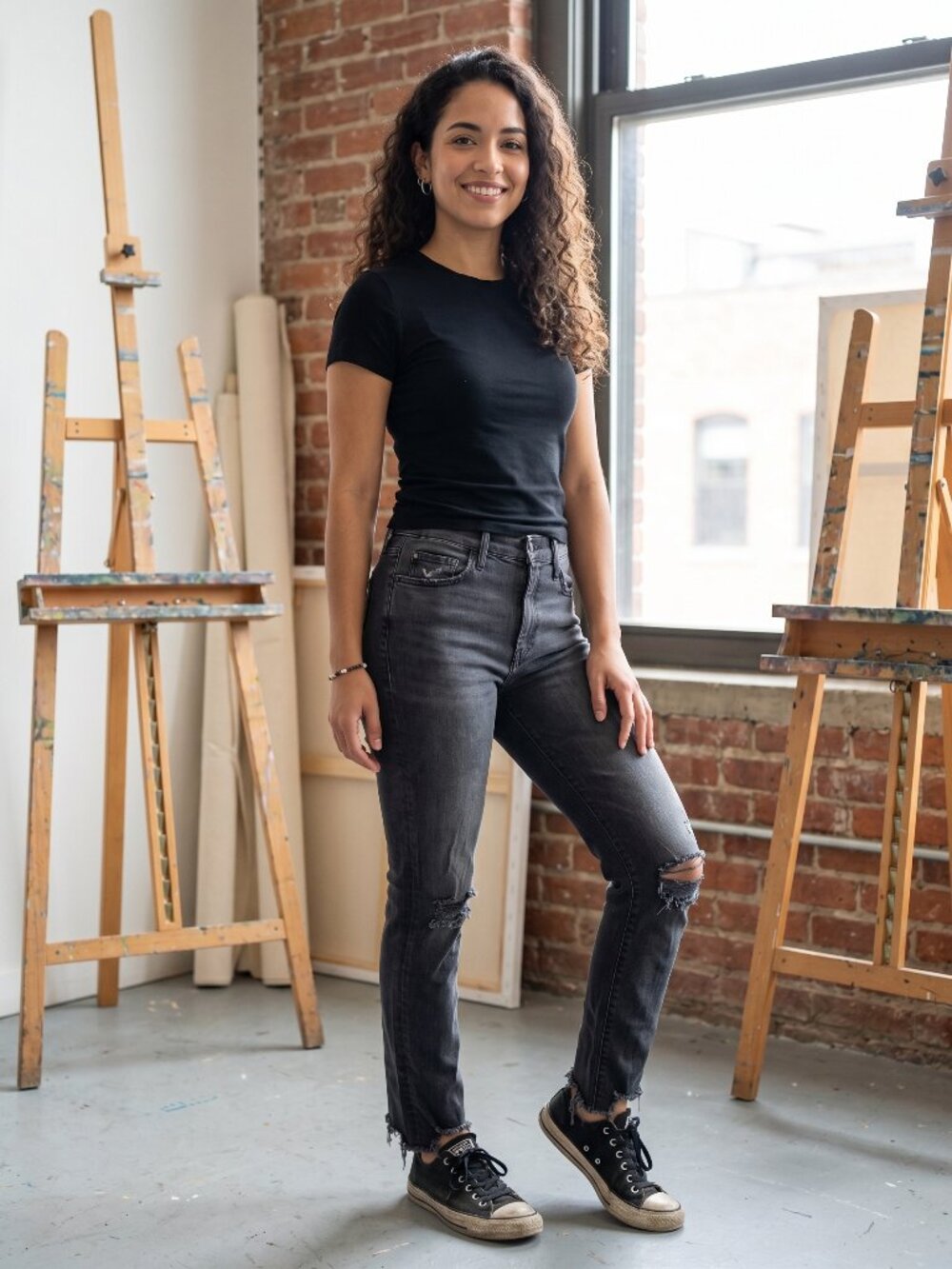 MOTHER The Looker Distressed Frayed Hem Skinny Jeans Washed Black Size 26
